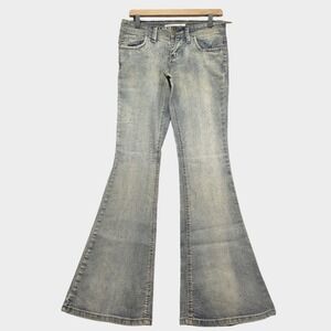 NWT DEB Jeans Juniors 5 Light Wash Denim Flared Bell Bottom Low Rise‎ Waist Y2K